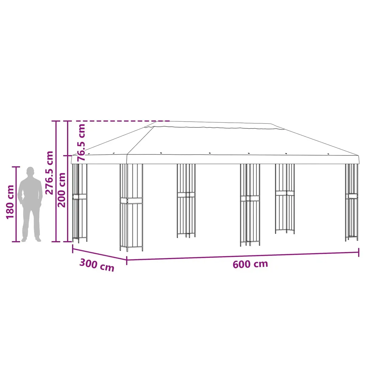 6x3m Gazebo for Outdoor Gatherings