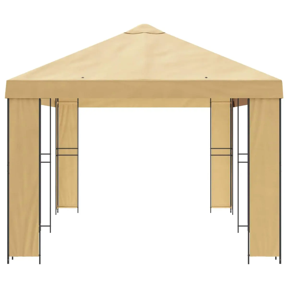 Garden Gazebo Cream Canopy 6x3m Outdoor Shade Shelter Steel Frame