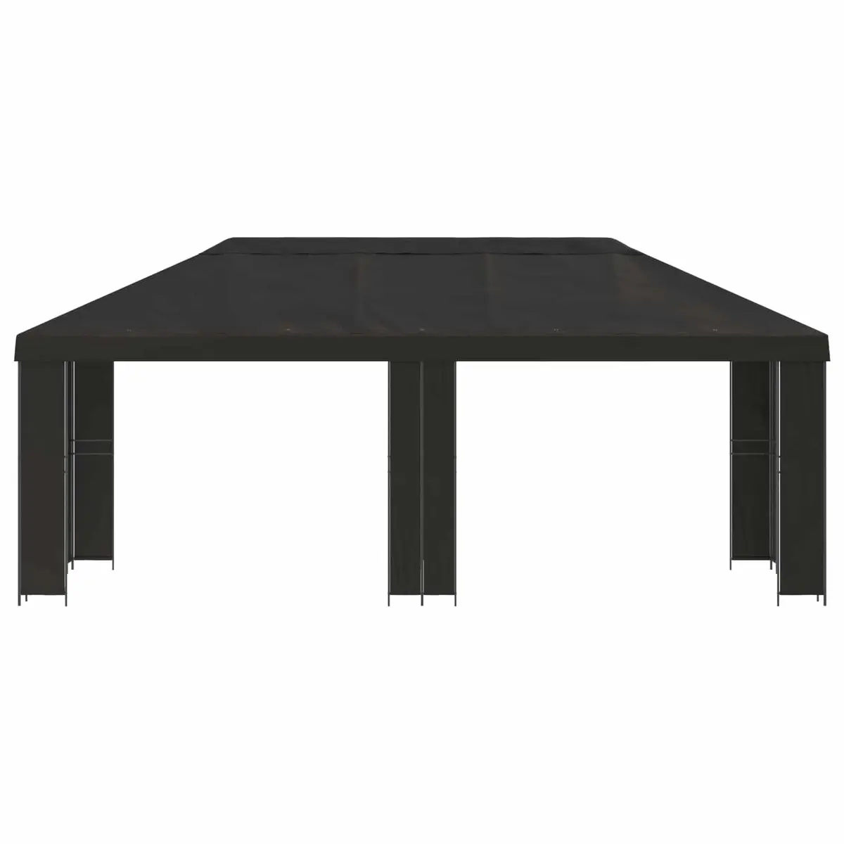 Garden Gazebo 6 x 3 m Anthracite Outdoor Canopy Steel Frame Polyester Cover