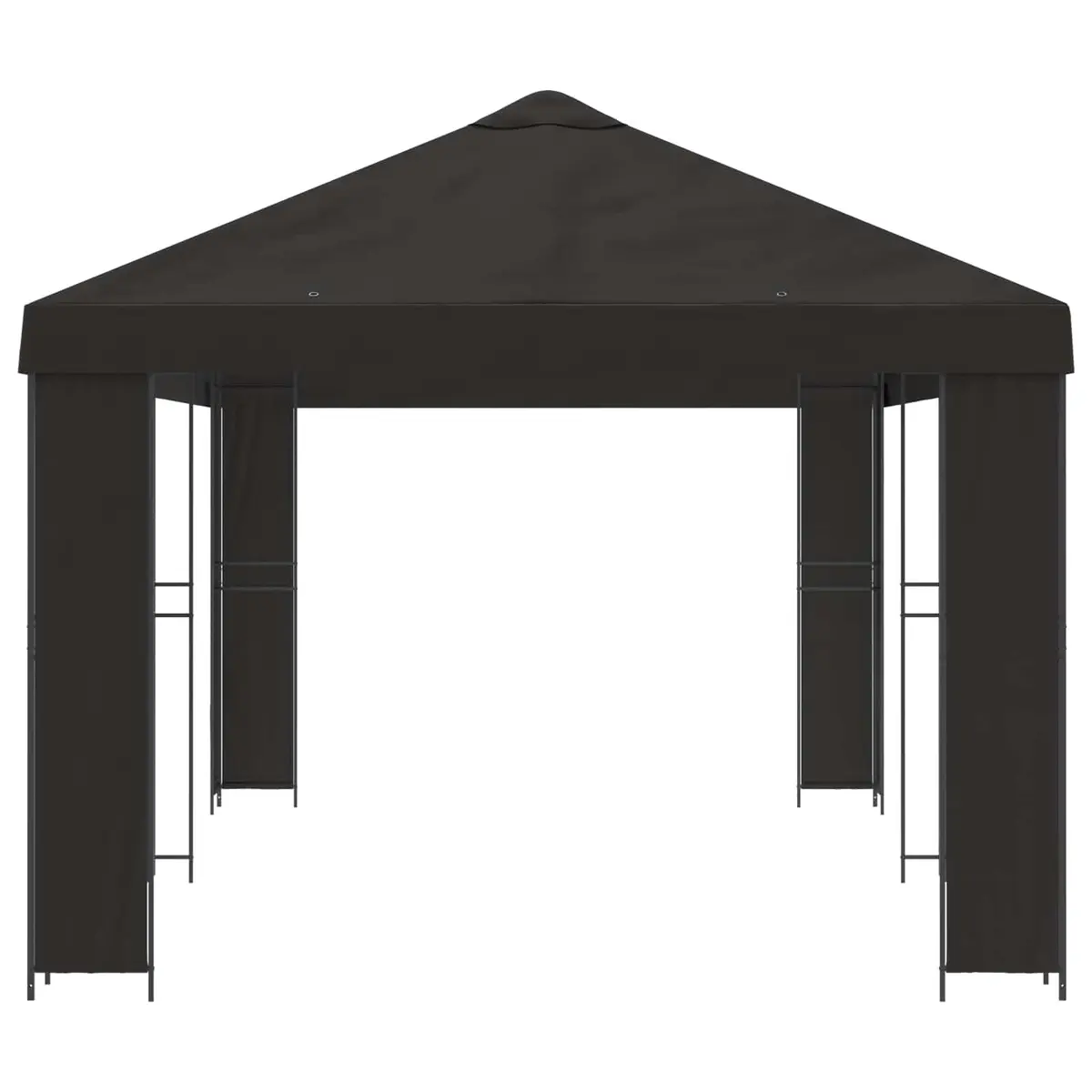 Garden Gazebo 6 x 3 m Anthracite Outdoor Canopy Steel Frame Polyester Cover
