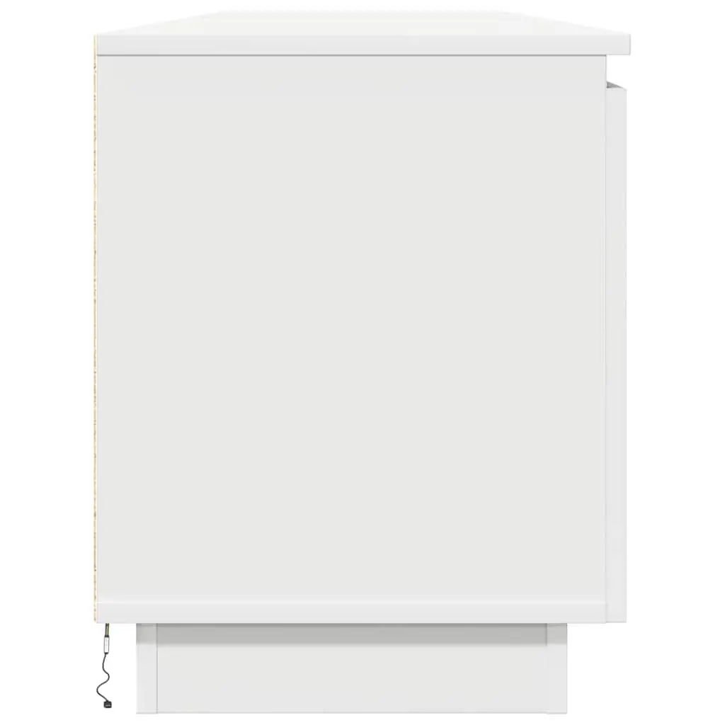 LED TV Storage Unit in White 180x38x49cm
