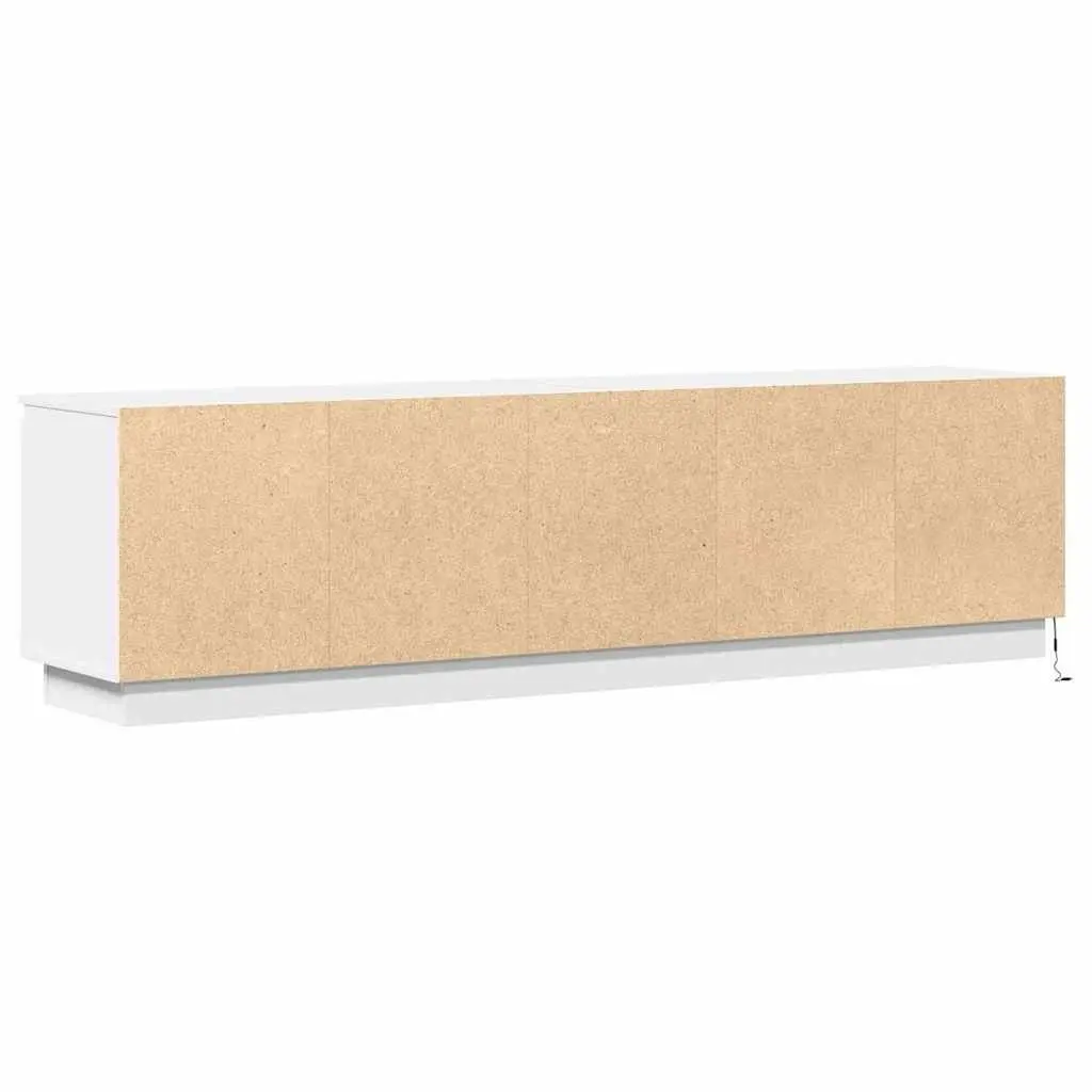 LED TV Storage Unit in White 180x38x49cm