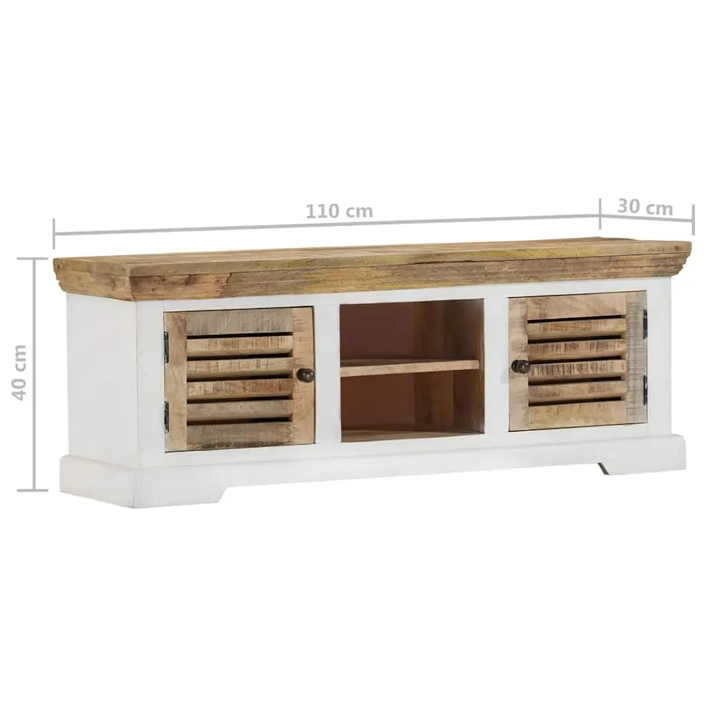 Mango Wood TV Cabinet 110x30x40 cm