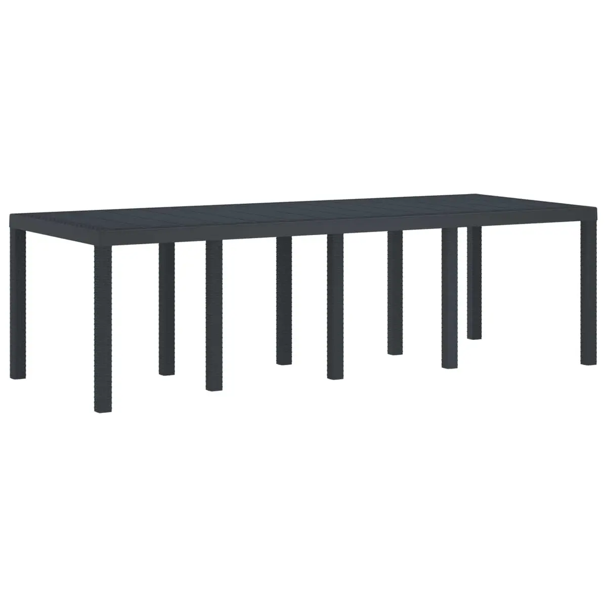 Garden Dining Table Rectangular Anthracite 250 x 100 cm Outdoor Patio Furniture