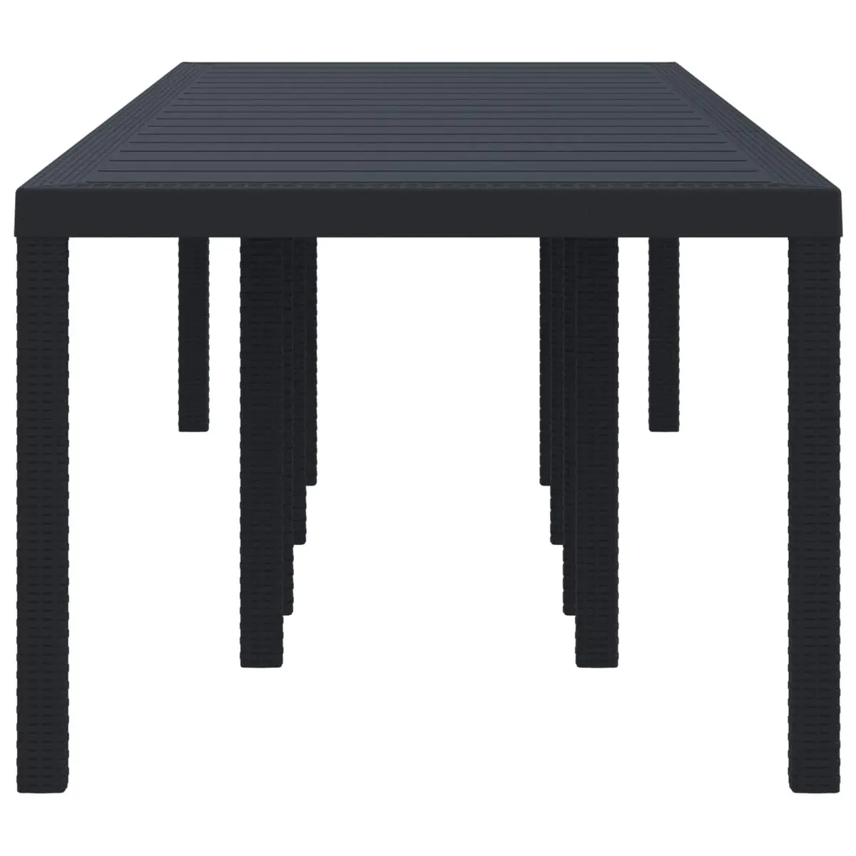 Garden Table Rectangular Anthracite Poly Rattan Outdoor Furniture 300 x 100 x 73 cm