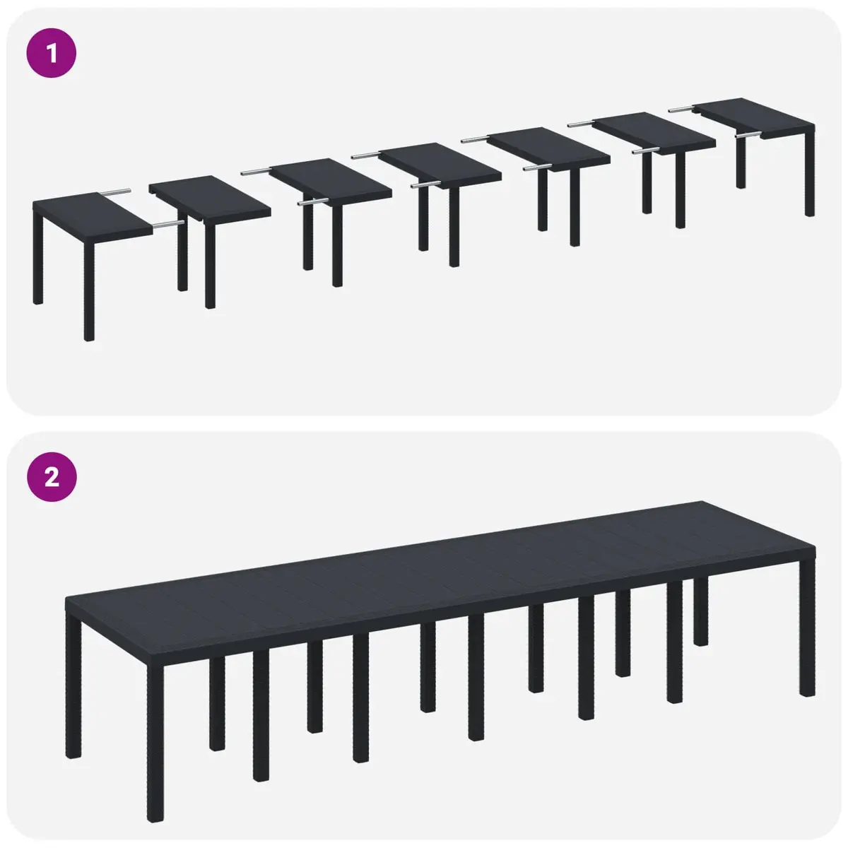 Anthracite Garden Dining Table