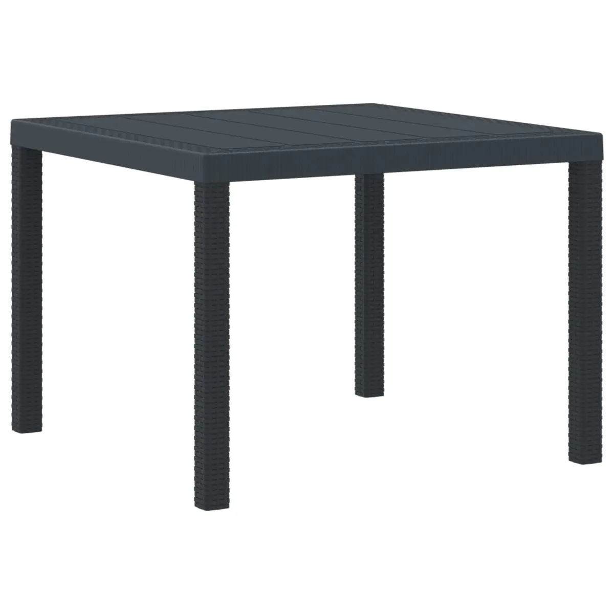 Garden Dining Set 5pcs Anthracite Outdoor Patio Table Chairs Cushions Poly