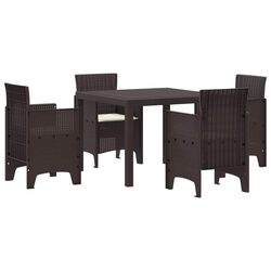Your Perfect 5-Piece Brown Garden Dining Set Awaits