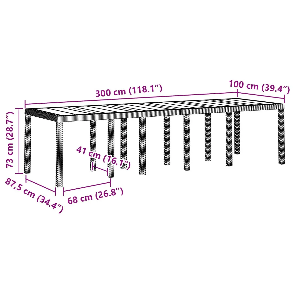 Outdoor Dining Set 13 Piece Anthracite Poly Rattan Garden Furniture with