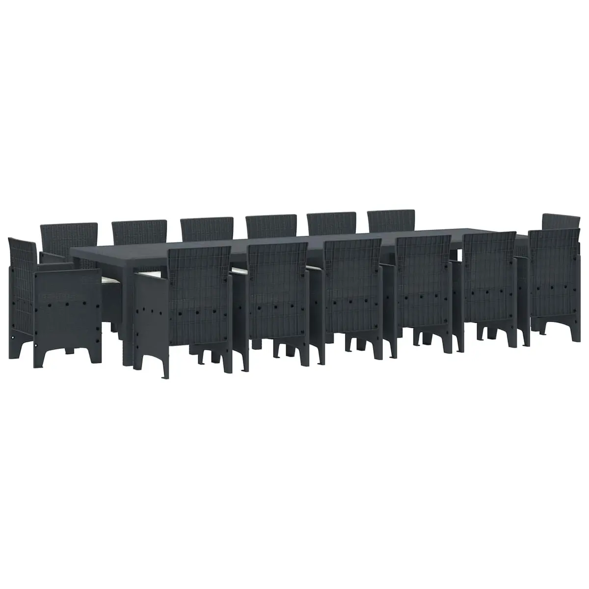 15-Piece Anthracite Garden Dining Set