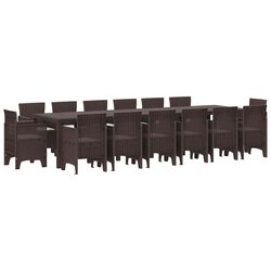 Your New Favorite: 15-Piece Brown Patio Dining Set