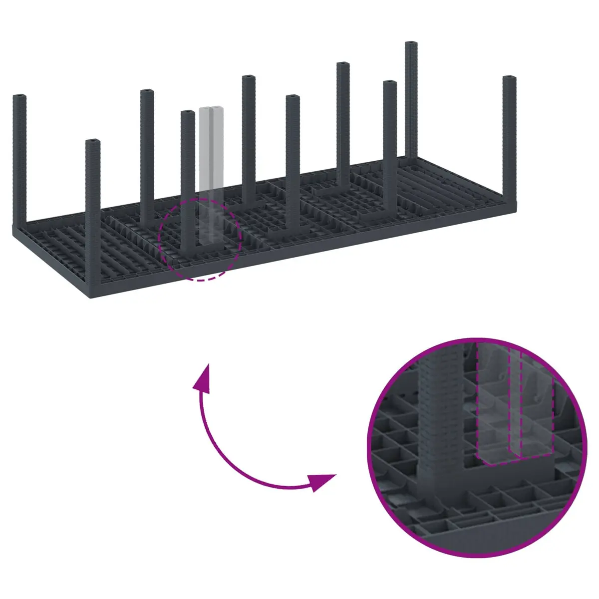 9-Piece Anthracite Outdoor Dining Set