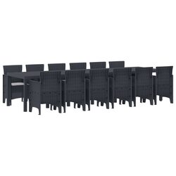 Your Perfect 13-Piece Anthracite Dining Set Awaits