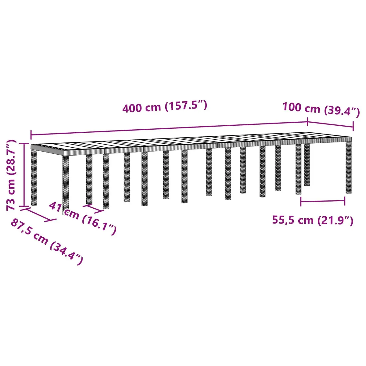 15-Piece Garden Dining Set