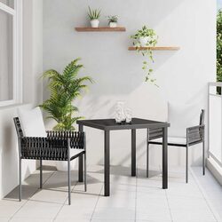 Friendly 3 Piece Garden Dining Set with Cushioned Chairs