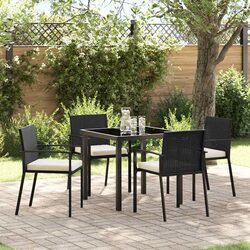 Friendly 5-Piece Garden Dining Set with Cushions