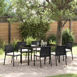 Your New 7-Piece Black Steel Dining Set Awaits