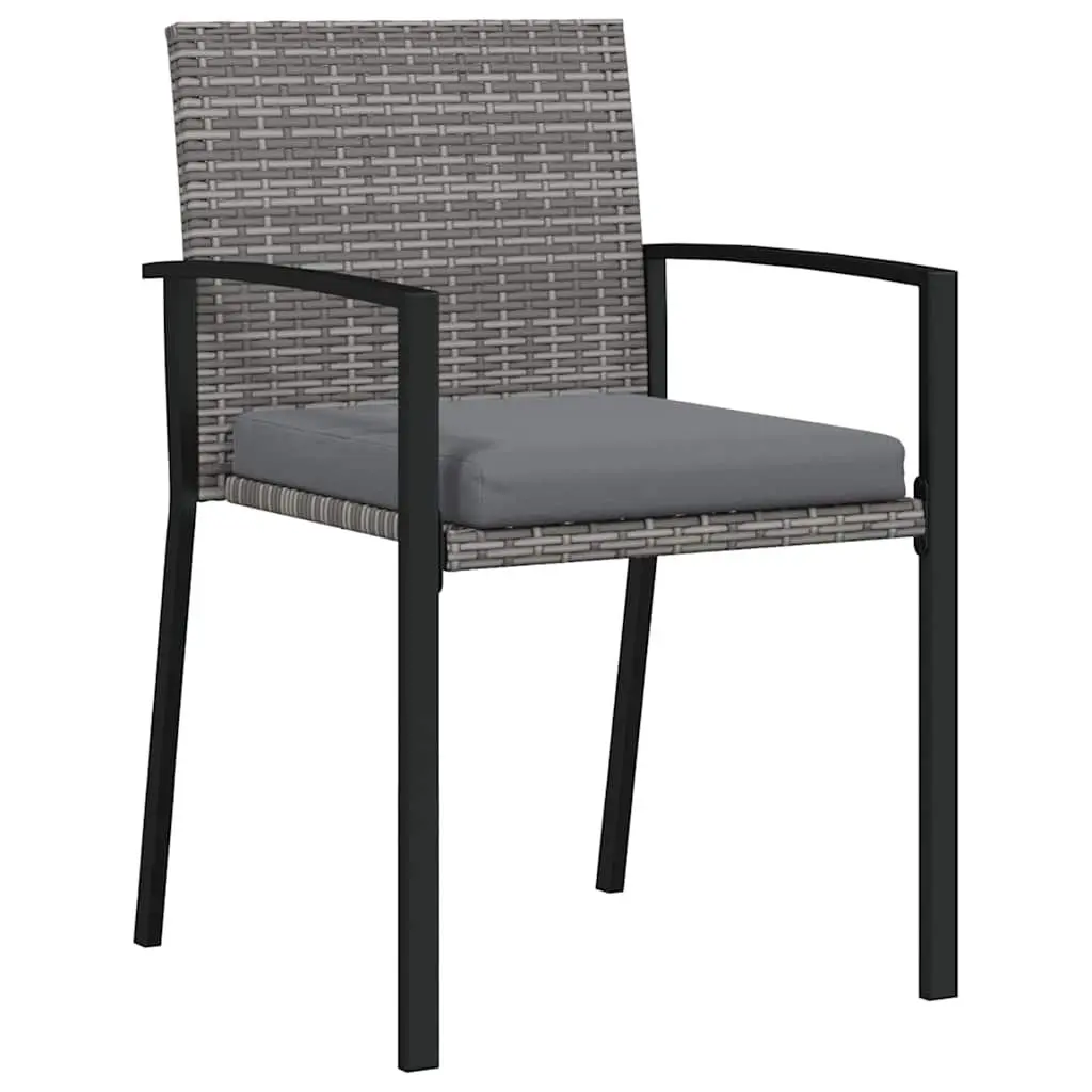 Garden Dining Set Modern Outdoor Furniture 3 Piece Grey Patio Table Chair