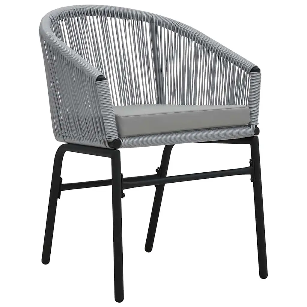 Outdoor Dining Set Modern 7 Pieces Anthracite Steel Frame Tempered Glass Top