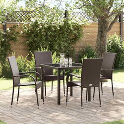 Your New Outdoor Dining Set: 5-Piece Brown Comfort