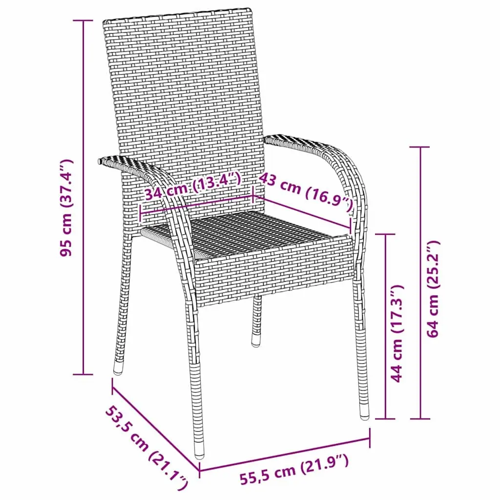 Garden Dining Set Contemporary Rectangular 5 Pieces Brown Poly Rattan Steel Frame