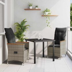 Friendly 3-Piece Grey Garden Dining Set