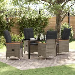 Enjoy Your Outdoors: 5pc Grey Garden Dining Set