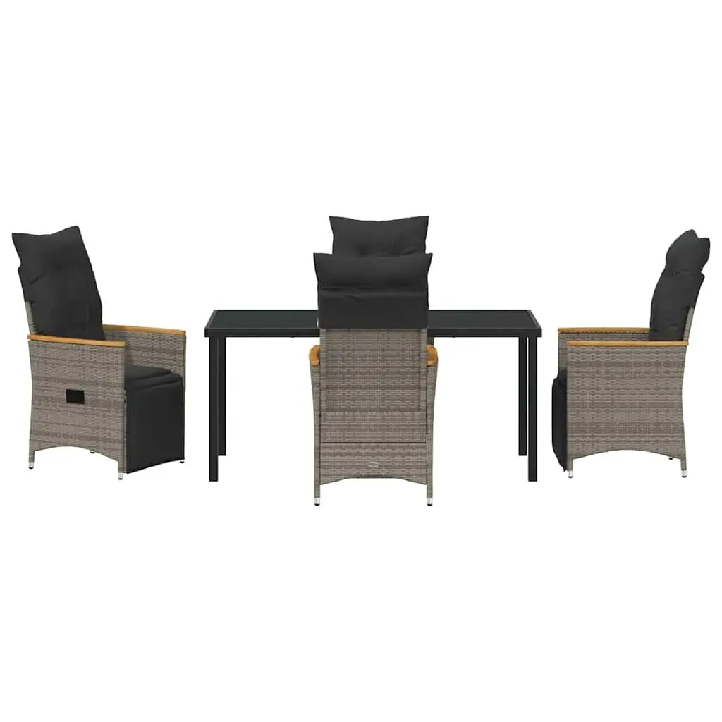 5-Piece Grey Garden Dining Set