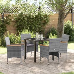 Your 5-Piece Grey Outdoor Dining Set Awaits!