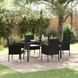Friendly 5 Piece Garden Dining Set in Black