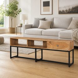 Friendly Acacia Wood TV Cabinet 160x30x45 cm