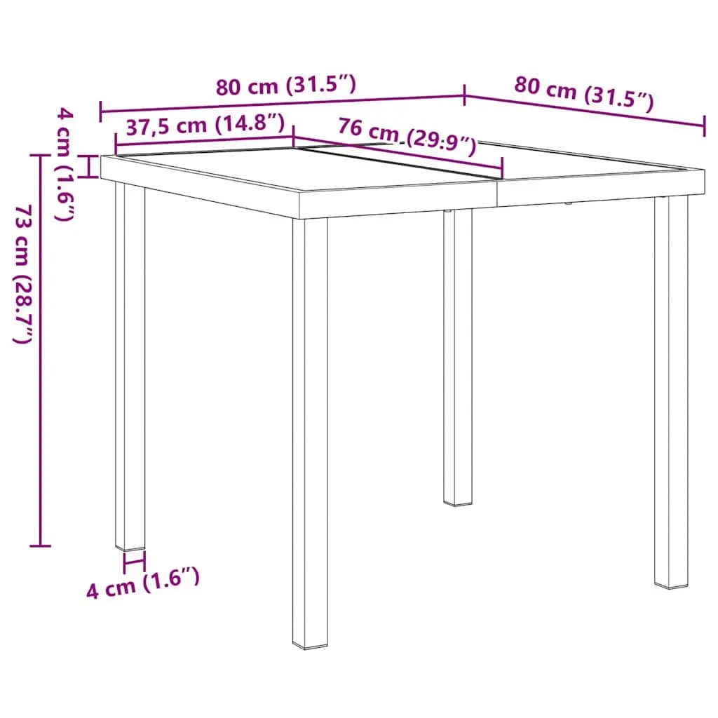 Garden Dining Set 5pcs Outdoor Furniture Black Poly Rattan Glass Table Chairs
