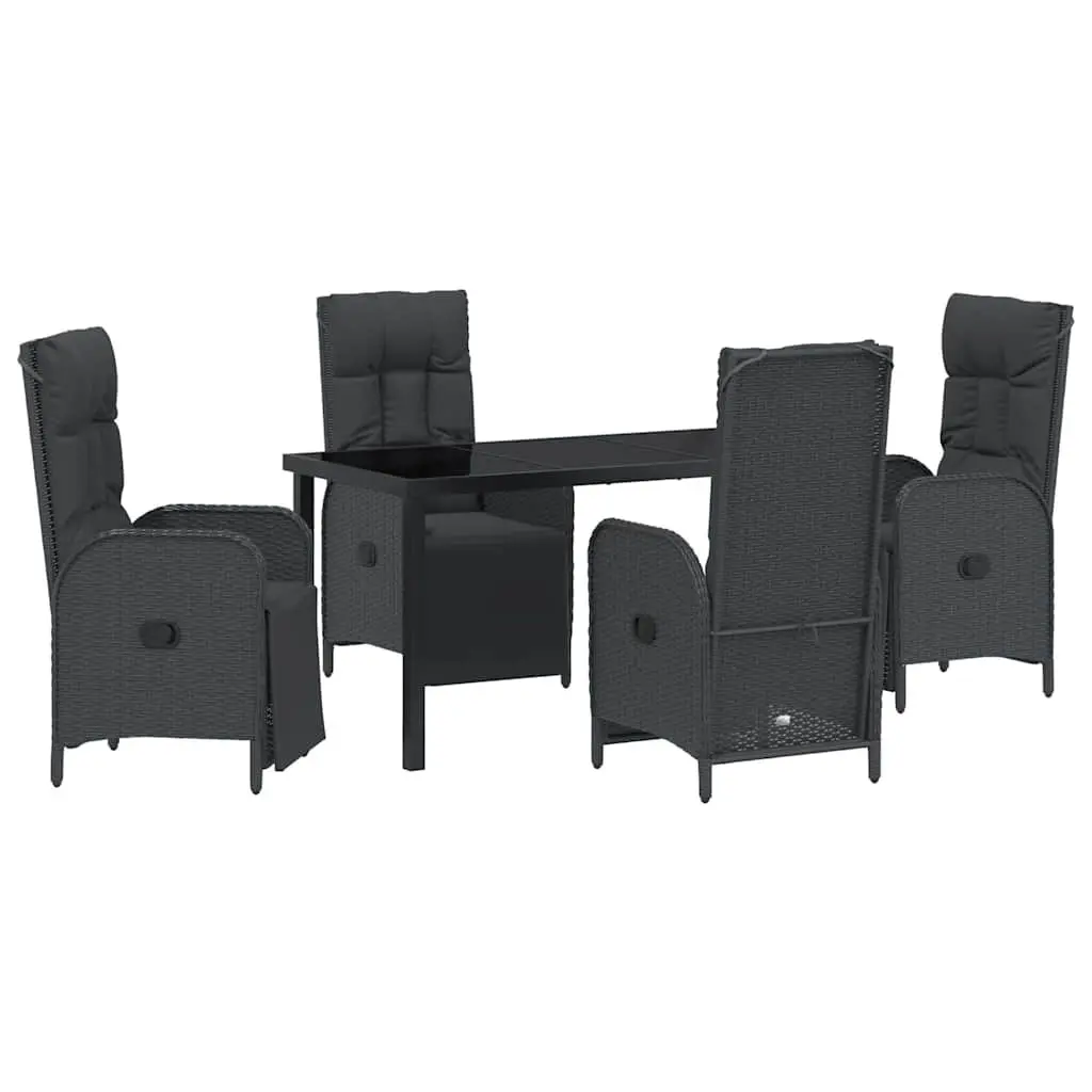 Garden Dining Set 5 Pieces Outdoor Furniture Patio Table Chairs with Cushions