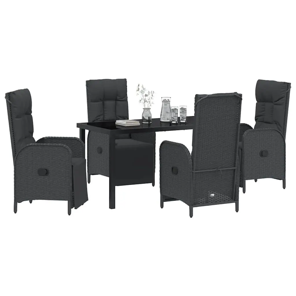 Garden Dining Set 5 Pieces Outdoor Furniture Patio Table Chairs with Cushions
