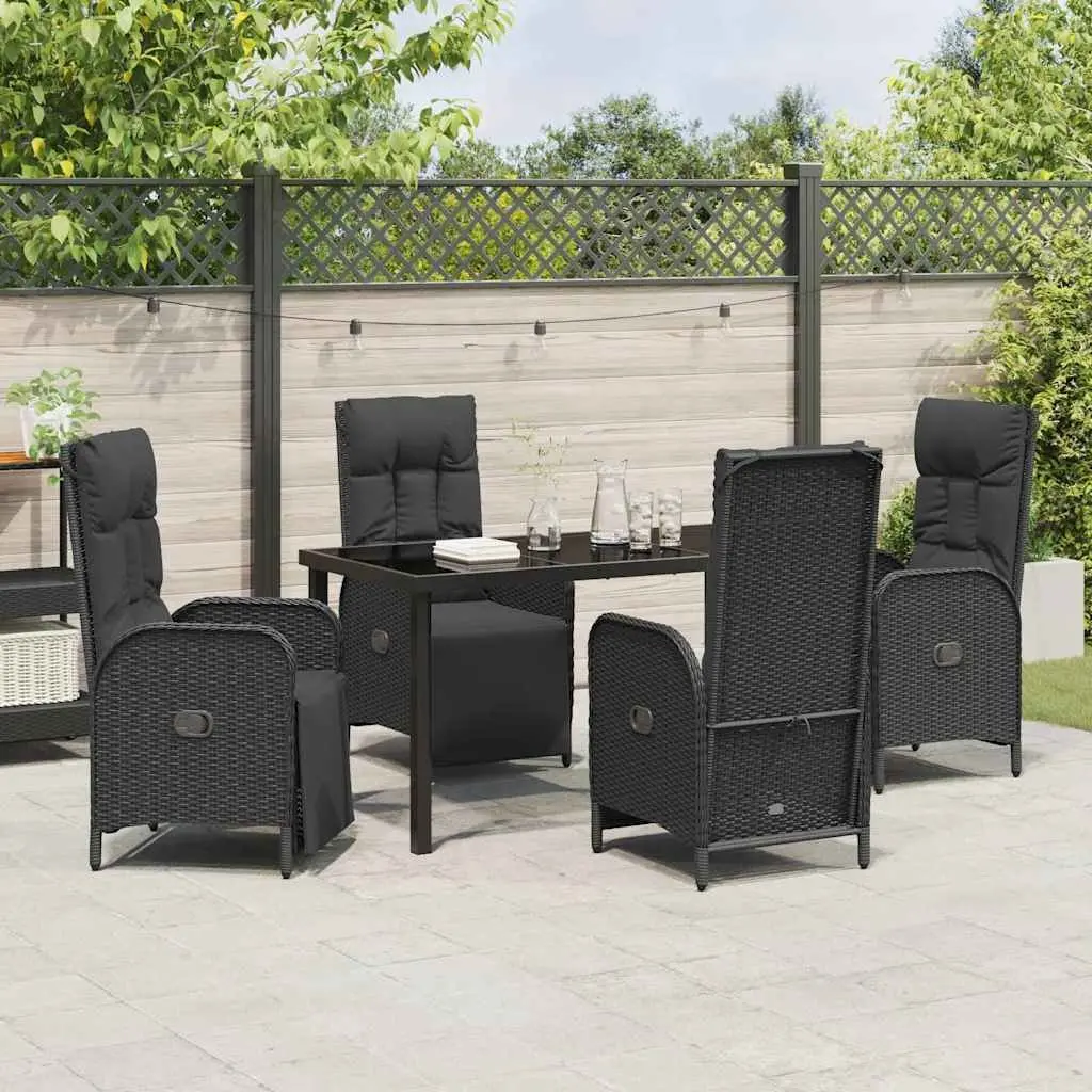 Garden Dining Set 5 Pieces Outdoor Furniture Patio Table Chairs with Cushions