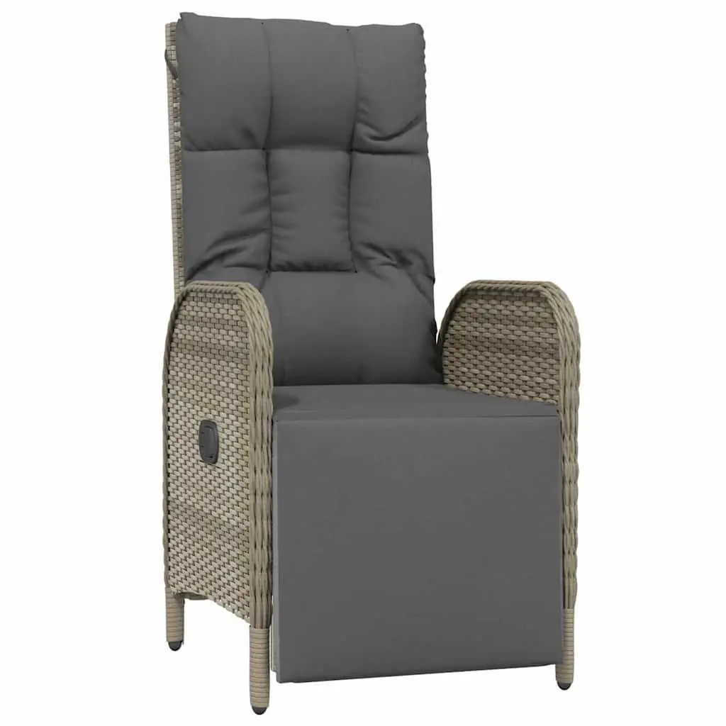 Garden Dining Set 5 Pcs Outdoor Furniture Poly Rattan Grey Patio Chairs Table