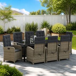 Friendly 9 Piece Garden Dining Set: Your Outdoor Companion