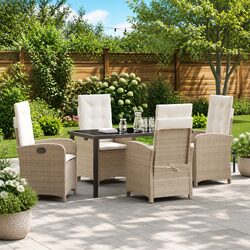 Friendly and Functional 5-Piece Garden Dining Set