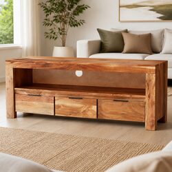 Your New Acacia Wood TV Cabinet 110x30x40 cm