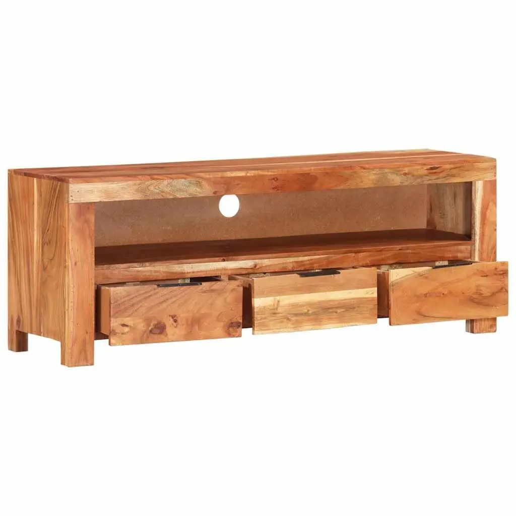 Acacia Wood TV Cabinet 110x30x40 cm