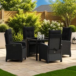 Your Perfect 5-Piece Black Outdoor Dining Set