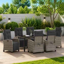 Friendly Grey Garden Dining Set for Relaxation
