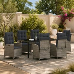 A Friendly 7-Piece Dining Set for Your Outdoor Enjoyment
