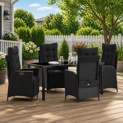 You’ll Love This 5-Piece Black Garden Dining Set