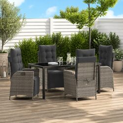 Enjoy Your Outdoor Space with this 5-Piece Garden Dining Set and Cushions