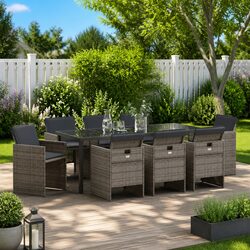 Invite Friends with This 9 Piece Garden Dining Set