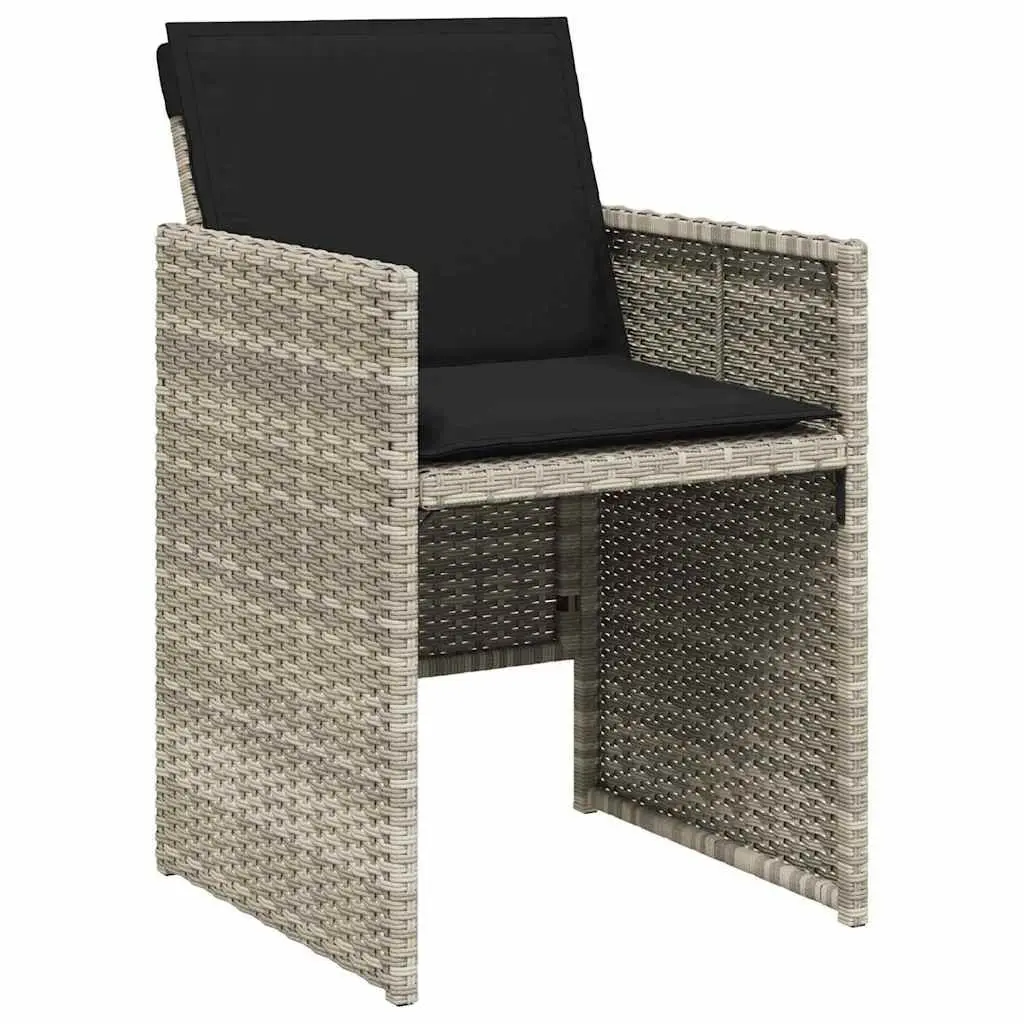 Garden Dining Set 5 Pieces Light Grey Outdoor Furniture Table Chairs Patio