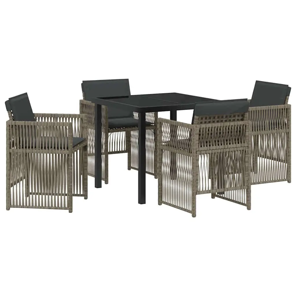 5-Piece Grey Garden Dining Set