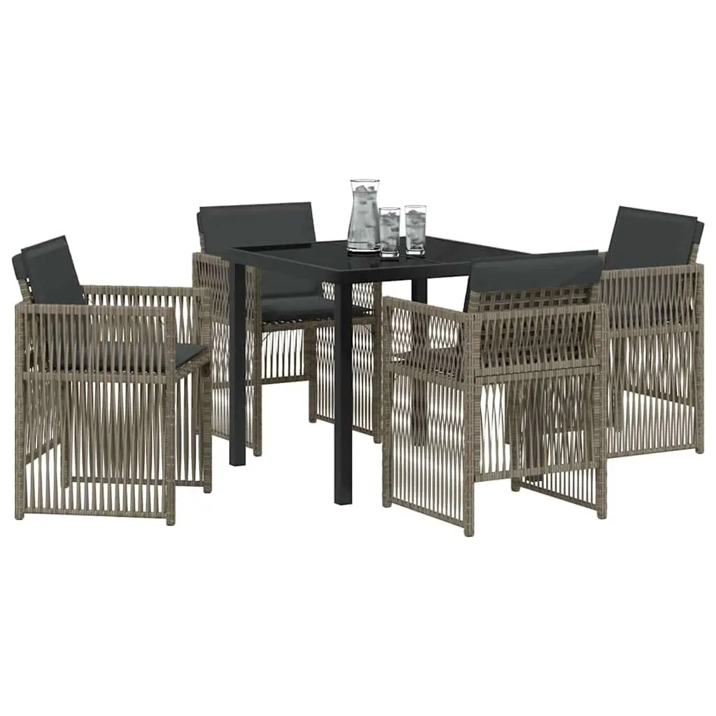 5-Piece Grey Garden Dining Set