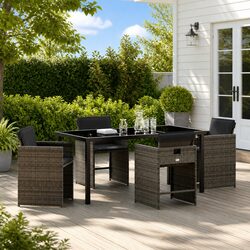 Your New Favorite 5-Piece Grey Garden Dining Set